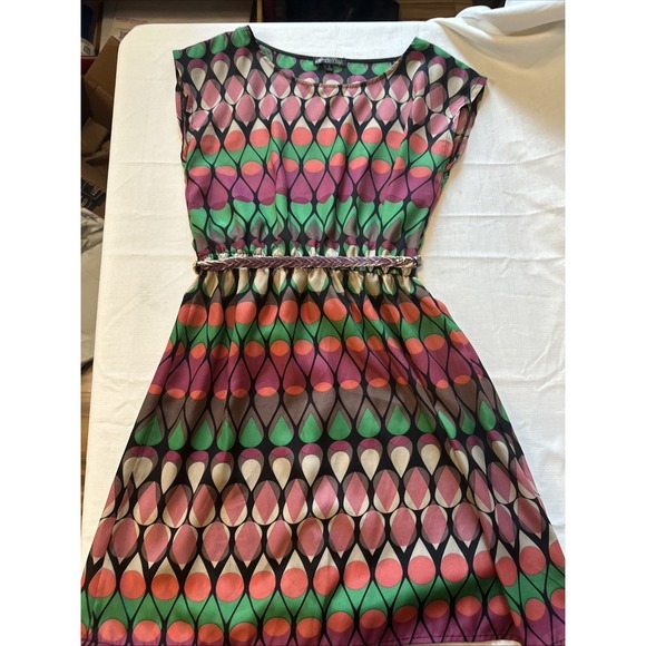 BeBop Dresses & Skirts - Bepop sundress geometric teardrop belted size small